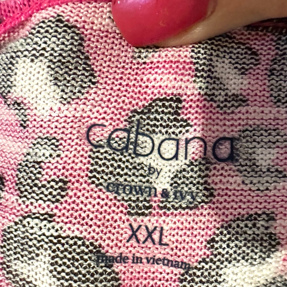 NWT #FALL2025🍁  Vibrant Pink Leopard Lightweight Sweater   2X   #CL - Picture 6 of 10
